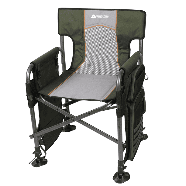 Backpack Fishing Chair with Cup and Rod Holder Black